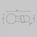 Настенный светильник бра Maytoni MOD350WL-01BBS Inversio