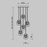 Подвесной светильник Maytoni MOD367PL-L18BBSK Biology