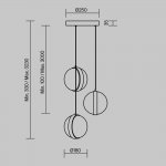Подвесной светильник Maytoni MOD379PL-L17B3K Misterio