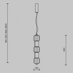 Подвесной светильник Maytoni MOD381PL-L30CH3K Ritmo
