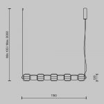 Подвесной светильник Maytoni MOD381PL-L45B3K Ritmo