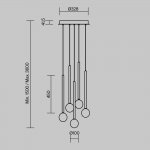Подвесной светильник Maytoni MOD383PL-L16BBS3K Bubble dream