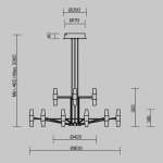 Подвесной светильник Maytoni MOD401PL-L108BS3K Arana