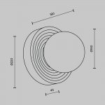 Настенный светильник (бра) Maytoni MOD403WL-01BG