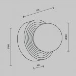 Настенный светильник (бра) Maytoni MOD403WL-01GR1