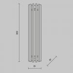 Настенный светильник (бра) Maytoni MOD410WL-L12BS3K