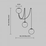 Подвесной светильник Maytoni MOD427PL-L30B3K1