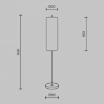 Напольный светильник (торшер) Maytoni MOD437FL-01B