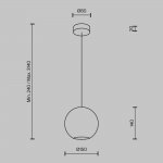 Подвесной светильник Maytoni MOD437PL-01BG