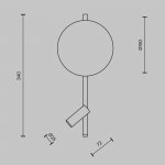 Настенный светильник (бра) Maytoni MOD450WL-L9B3K