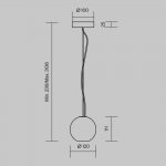 Подвесной светильник Maytoni MOD461PL-01B