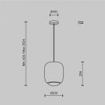 Подвесной светильник Maytoni MOD466PL-L12GR3K
