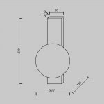 Настенный светильник (бра) Maytoni MOD470WL-01BS