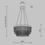 Подвесной светильник Maytoni MOD486PL-L38BSK
