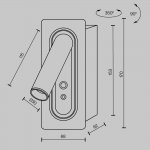Настенный светильник (бра) Maytoni MOD495WL-L3B3K