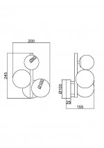 Настенный светильник (бра) Maytoni MOD545WL-03BS Dallas