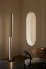 Торшер Modula Twisted light grey/plisse