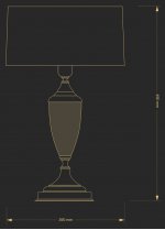 Настольная лампа Kutek MONZA MON-LG-1(N/A)