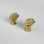 Ручка-кнопка MOS004 brass
