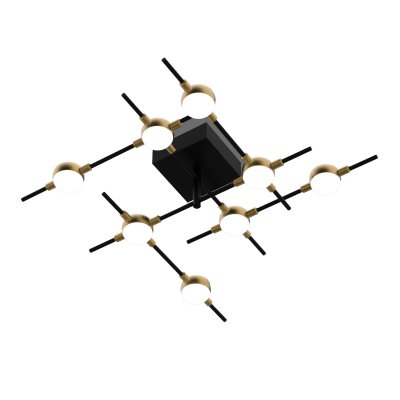 Потолочный светильник Illuminati MX18001067-8A black/gold Потолочный светильник Illuminati MX18001067-8A black/gold