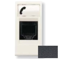 Розетка телефонная RJ12 1 модуль антрацит Zenit (Niessen) N2117.6 AN