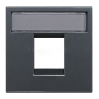 Накладка для тлф/компьютерной розетки 1 модуль антрацит Zenit (Niessen) N2118.1 AN
