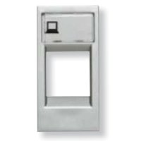 Накладка для роектки тлф/компьютер 1 модуль серебристый Zenit (Niessen) N2118.1 PL