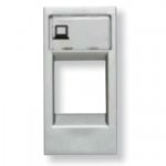 Накладка для роектки тлф/компьютер 1 модуль серебристый Zenit (Niessen) N2118.1 PL