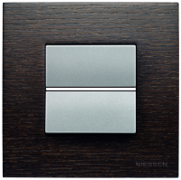 Переключатель 2 модуля 16А серебристый Zenit (Niessen) N2202 PL