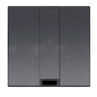 Вывод кабеля 2 модуля антрацит Zenit (Niessen) N2207 AN