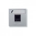 Розетка телефонная RJ12 2 модуля серебристый Zenit (Niessen) N2217.6 PL