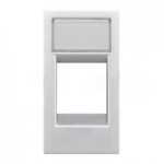 Накладка для тлф/компьютерной розетки 1 модуля белый Zenit (Niessen) N2218.1 BL