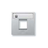 Накладка для розетки тлф/компьтер серебристый Zenit (Niessen) N2218.1 PL