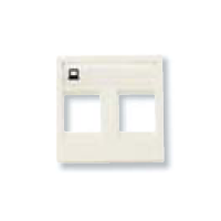Накладка для двойной тлф/компьютерной розетки 2 модуля белый Zenit (Niessen) N2218.2 BL