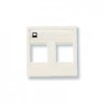 Накладка для двойной тлф/компьютерной розетки 2 модуля белый Zenit (Niessen) N2218.2 BL