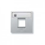 Накладка для розетки двойной тлф/компьютер серебристый Zenit (Niessen) N2218.2 PL