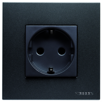 Розетка 2P+Е со шторками антрацит Zenit (Niessen) N2288 AN