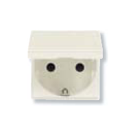 Розетка 2P+Е с крышкой со шторками белый Zenit (Niessen) N2288.1 BL