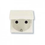 Розетка 2P+Е с крышкой со шторками белый Zenit (Niessen) N2288.1 BL