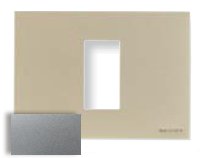 Рамка 1 модуль широкая серебристый Zenit (Niessen) N2471 PL