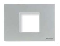 Рамка 2 модуля широкая серебристый Zenit (Niessen) N2472 PL