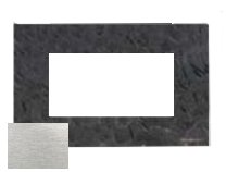 Рамка 4 модуля натуральная сталь Zenit (Niessen) N2474 OX