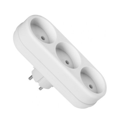 Разветвитель Navigator 94 697 NAD-L-3X-WH 3 гн. (в ряд) б/з Разветвитель Navigator 94 697 NAD-L-3X-WH 3 гн. (в ряд) б/з