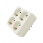 Разветвитель Navigator 71 501 NAD-Q-4E-WH 4 гн. с/з (квадрат)