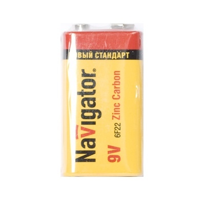 Батарейка крона 9V Navigator 94 762 NBT-NS-6F22-SH1 Батарейка крона 9V Navigator 94 762 NBT-NS-6F22-SH1