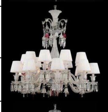 Люстра JAGO Regina NCS 216/WCS Trasp/Red/T