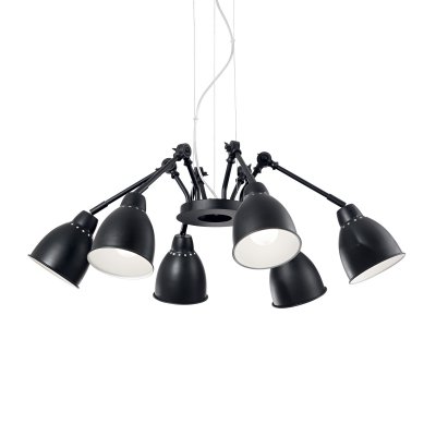 Подвесной светильник Ideal lux NEWTON SP6 NERO (174242) Подвесной светильник Ideal lux NEWTON SP6 NERO (174242)
