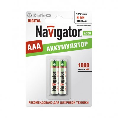 

Аккумулятор AAA Navigator 94 462 NHR-1000Mh (2шт)
