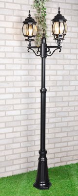 

Уличный двухрожковый светильник на столбе IP33 NLG99HL004 черный Elektrostandard, NLG99HL004 черный нов.уп