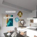 Светильник подвесной Crystallux NUESTRO SP1 CHROME/BLUE NUESTRO